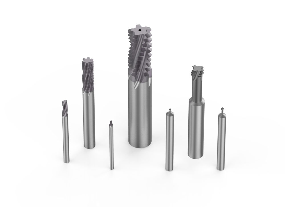 Allied Machine and Engineering TM50028 0.37 Diameter x 0.375 Shank x 1 LOC x 3.5 OAL 6 Flute TiAIN Solid Carbide Helical Flute Thread Mill 