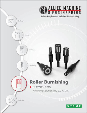 Roller Burnishing Tools 0.569′′-0.591′′ Dia. Through Hole Straight Shank